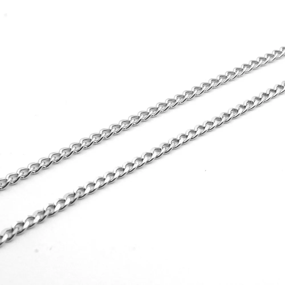 Wholesale Jewelry --  50/60/70/80/90 cm 316L Titanium steel White Long Chain Necklaces for Men Fashion Jewlery No Fade