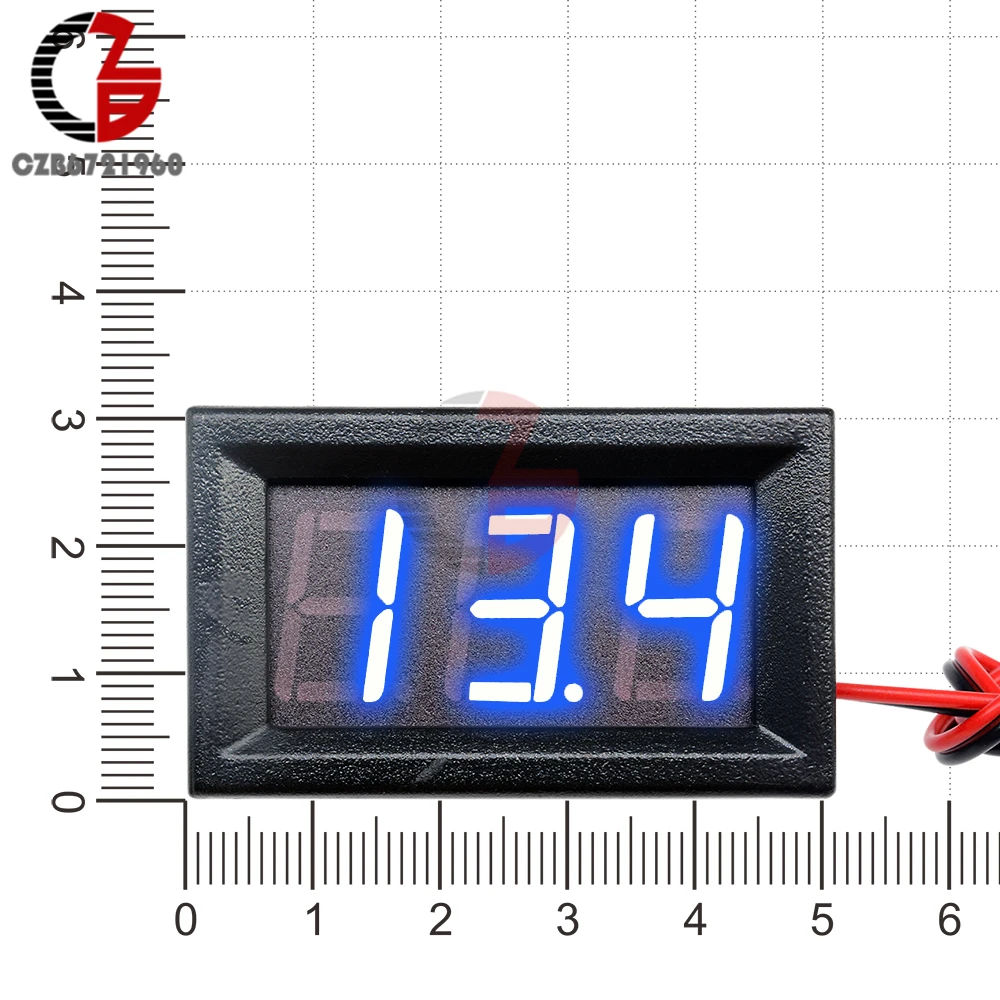 DC 4,7-30V 0.56 \'\'Zoll LED Digital Voltmeter Spannung Meter Auto Motorrad Elektrische Volt Tester Detektor DC 5V 12V 24V 2 Draht