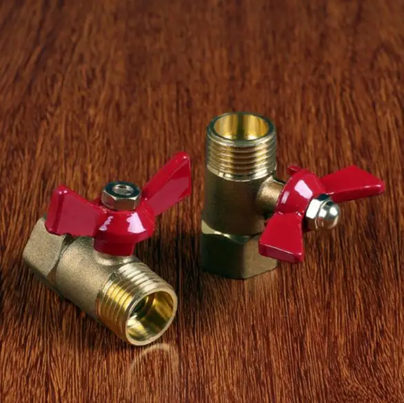 أجزاء فلتر المياه صمام كروي نحاسي ذكر 1/2 "إلى أنثى 1/2"