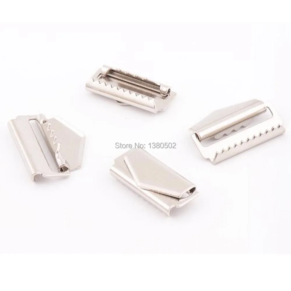 30pcs/lot 20mm inner Sawtooth slide adjustable strap clip suspender clip  Buckles for webbing