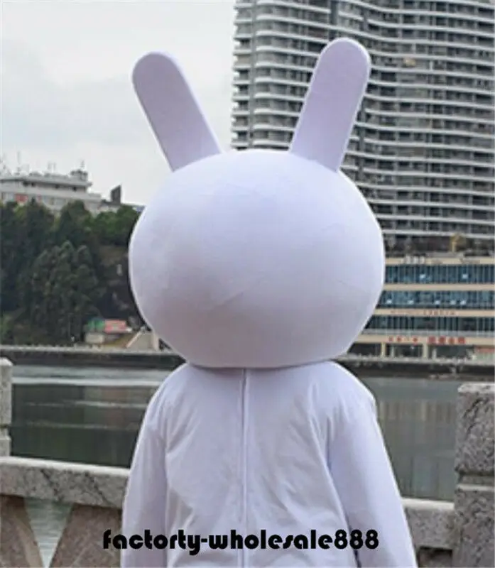 New Adult Foam Advertising Rabbit Fancy Cartoon Mascot Costume Plush Christmas Fancy Dress Halloween Mascot Costume