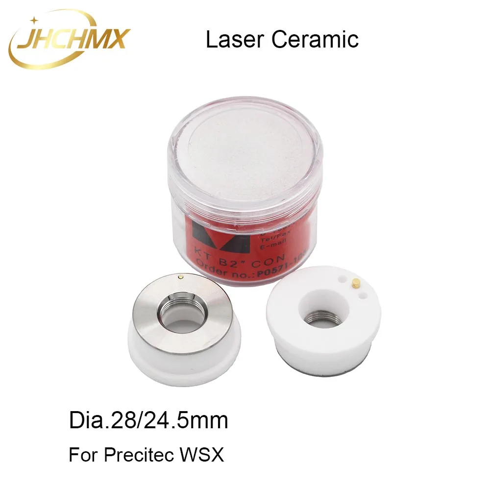 JHCHMX WSX Laser Ceramic Nozzles Holder KTB2 CON P0571-1051-00001 Dia.28mm M11 For Precitec HSG Fiber Laser Cutting Head