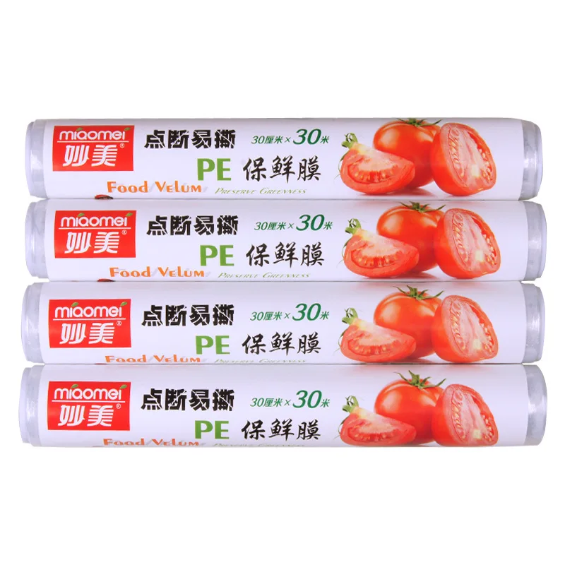 Kitchen storage new hand tore PE film point breaking type tear wrap refrigerator food storage film storage bags