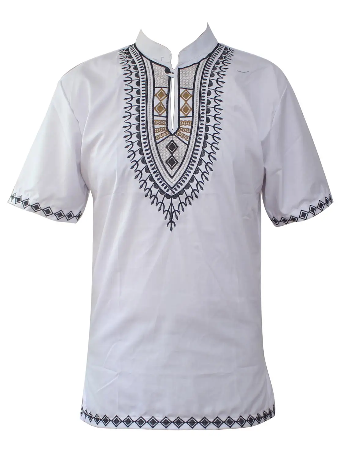 Dashikiage men African clothes africain Tops afrique Short Sleeved Caftan Shirt