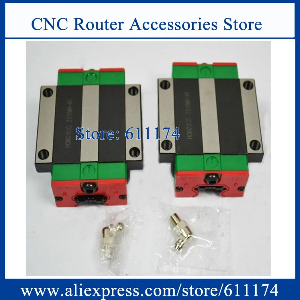 

2pcs Original HIWIN linear guide Bearing HGW20CC Carriage flange bearing slider block for HGR20 linear guide rail