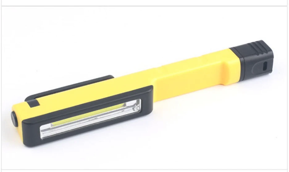 COB LED ضوء كليب على جيب ضوء التفتيش العمل ضوء مصباح يدوي مع المغناطيسي كبيرة للتخييم