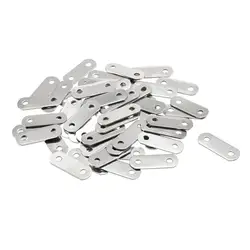 Uxcell-Placa de reparación para reparación, accesorio de fijación plana, soporte de esquina, Conector de 48mm x 15mm, 34mm x 10mm, 30mm x 8mm, 23mm x 8mm, 20 piezas/50 Uds.