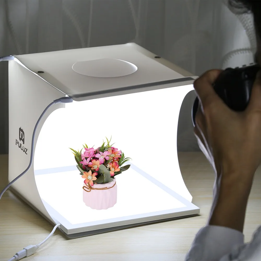 Mini Light box Photo Studio 22.5 LED Photography Shadowless Bottom Light Lamp Panel Pad Softbox Bottom Light for 20cm Lightboxs