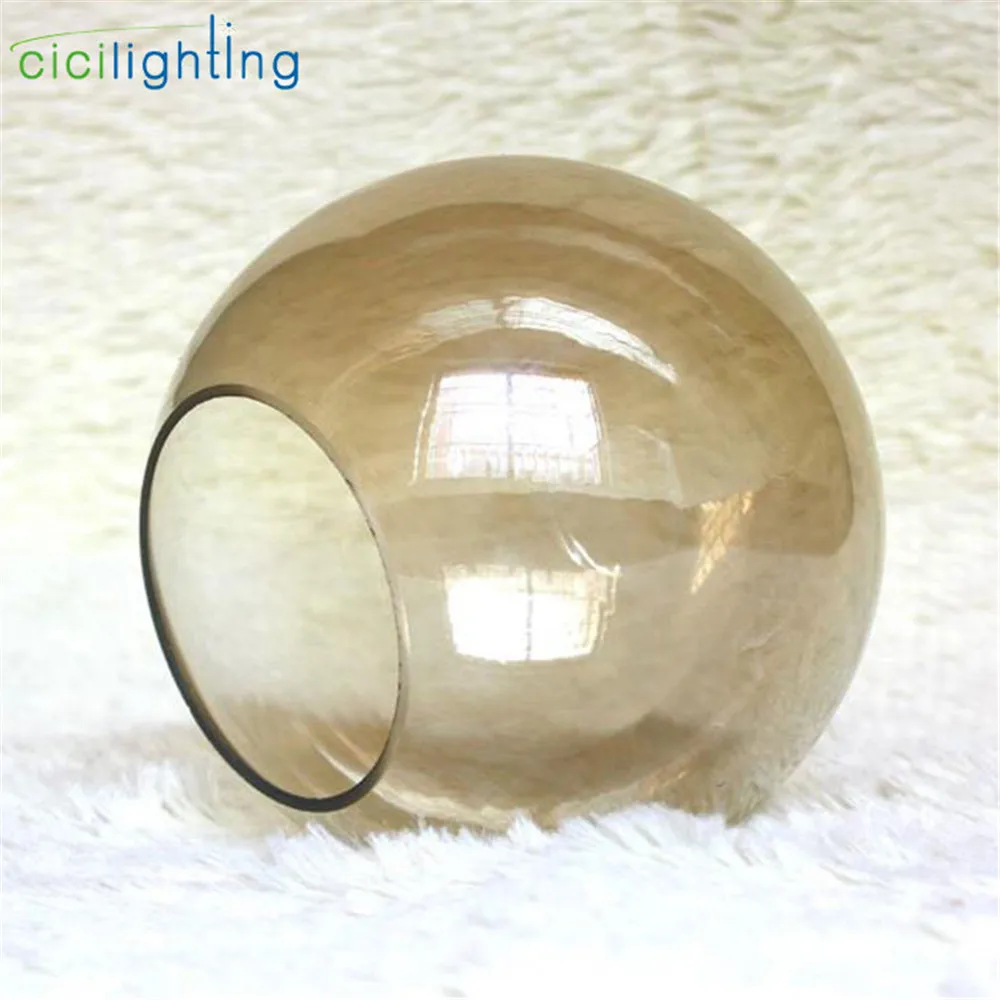 Replacement Glass Lamp Shade, Accessory Globe Glass Cover D15cm D13cm Grey Lampshade for magic bean chandelier