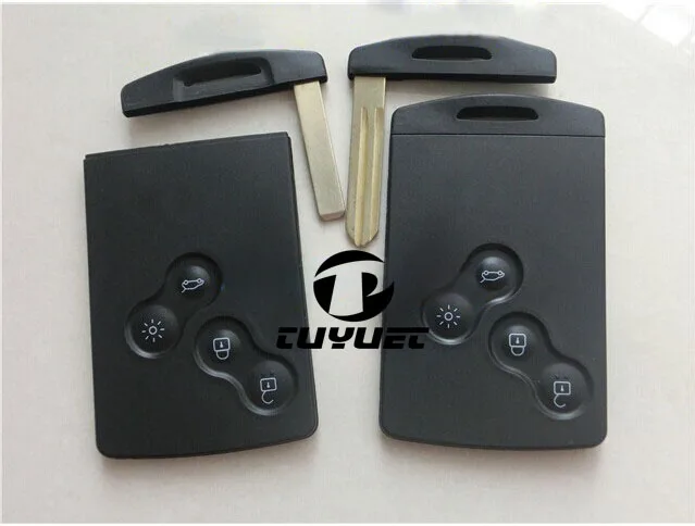 

4 Buttons Smart Remote Key Shell Car Key Blanks Case For Renault Laguna Koleos Clio With Insert Small Key Blade