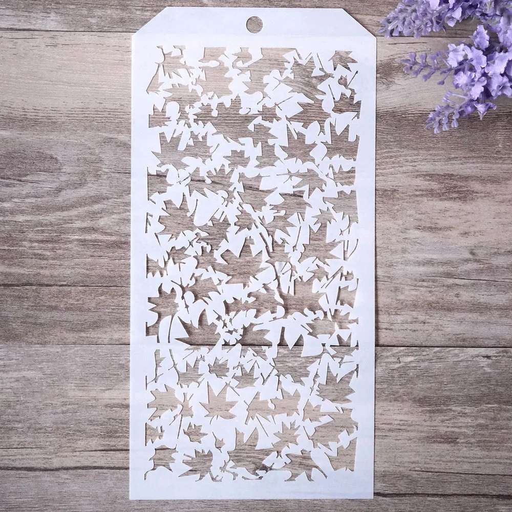 12*24 cm DIY Craft Maple Leaf wzornik do malowania Scrapbooking tłoczenie Album na znaczki dekoracyjne wytłaczanie papierowych kartek