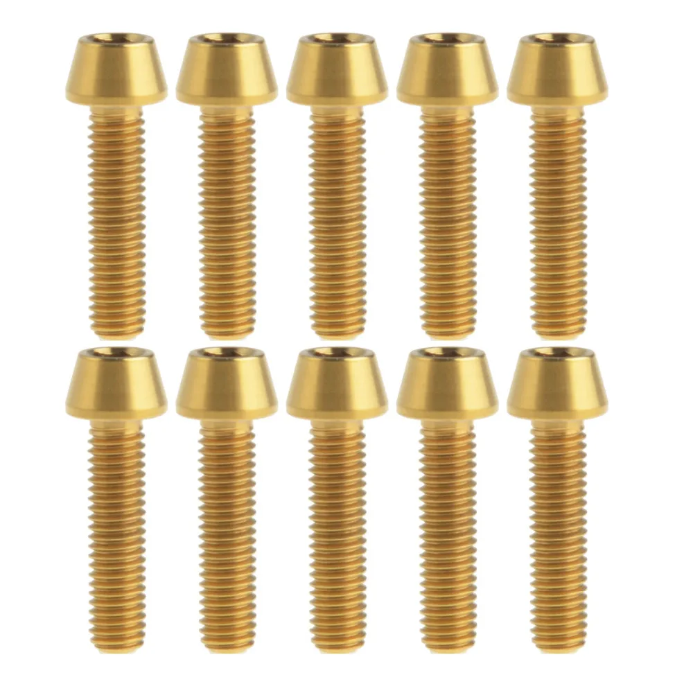 Wanyifa Titanium Ti Bolts M5 x 20mm Allen Hex Tapered Head Bolts for Bicycle Stem Pack of 10pcs