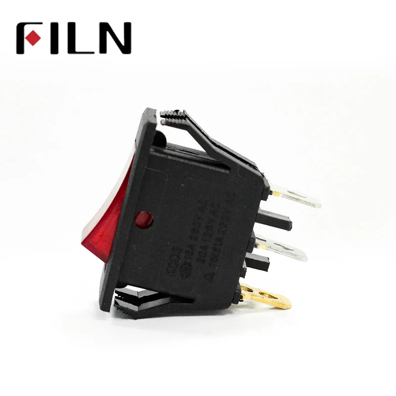 FILM Neuer On Off Rechteckiger langer Wippschalter mit Abdeckung Car Dash SPST KCD3 3PIN