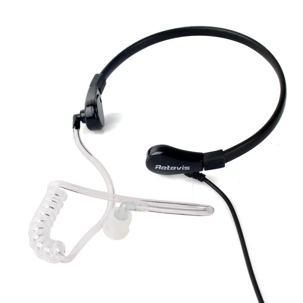 2x 1 Pin 3.5mm Throat MIC Headsets Covert Air Tube Earpiece For Samsung IPHONE