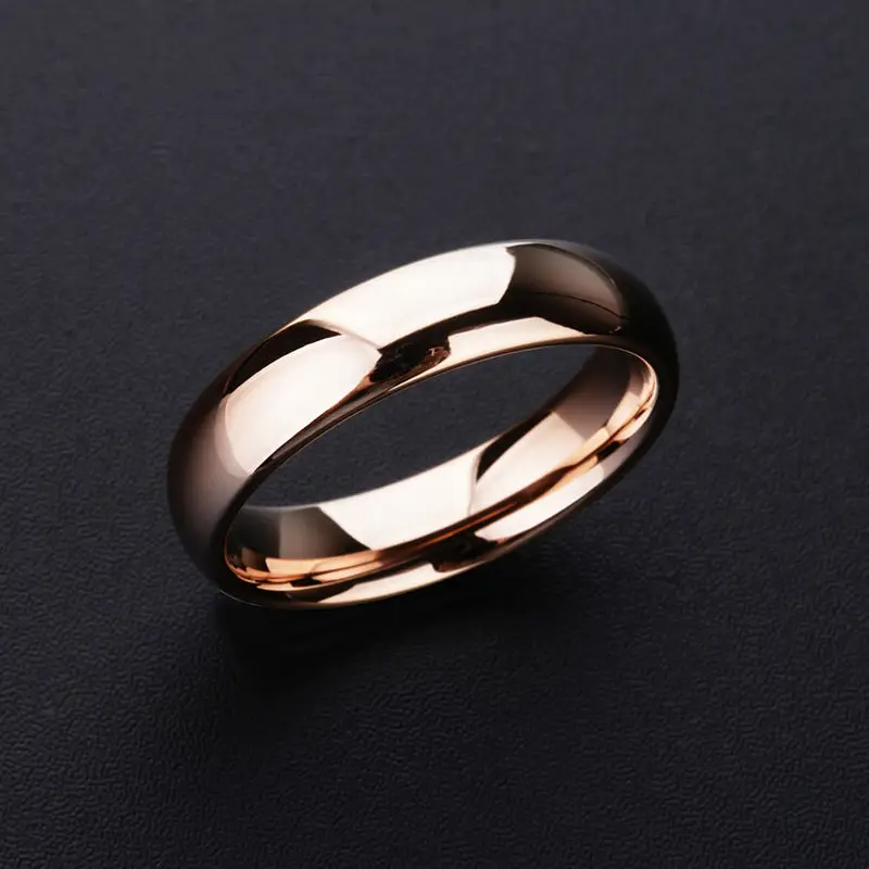 2mm 4mm 6mm 8mm Width Rose Gold Tungsten Wedding Rings for Man Woman High Polished Comfort Fit Size 4-13 Engraving