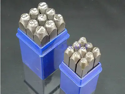 

1pcs 12.5mmDia Super Hard Steel Numeric Emboss Punch 0-9 Arab No. Stamp Set