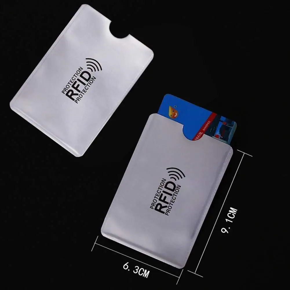 500pcs RFID Shielded Sleeve Card Blocking 13.56mhz IC Card Protection NFC Security Card Prevent Unauthorized Scanning