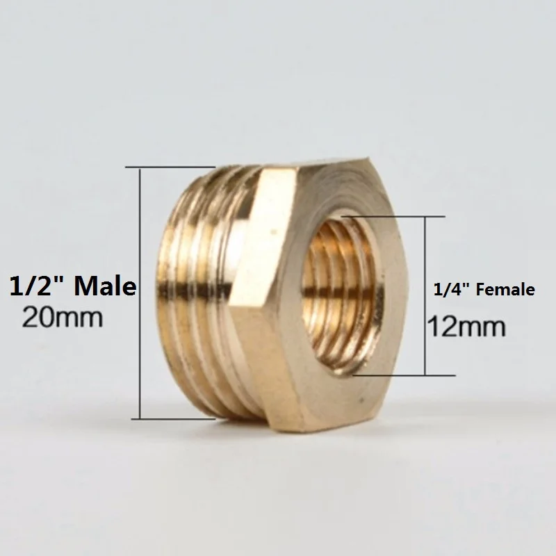 

1/2" To 1/4" Copper Reducing Coupling Copper Bush Garden Supplies Water Pipe Fittings Metal Connectors