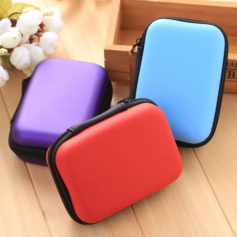 3PCS Zero wallet phone charger data cable storage package mini portable anti-pressure headset storage box finishing Gift package