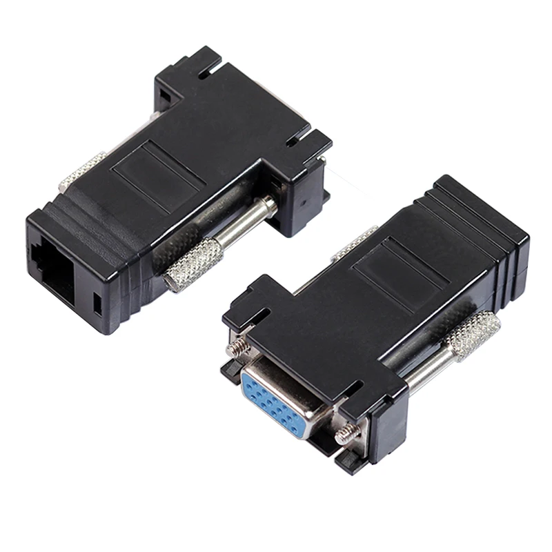 Extensor VGA hembra/macho a Lan Cat5 Cat5e/6 RJ45, adaptador Ethernet hembra macho a hembra, conector convertidor VGA a RJ45