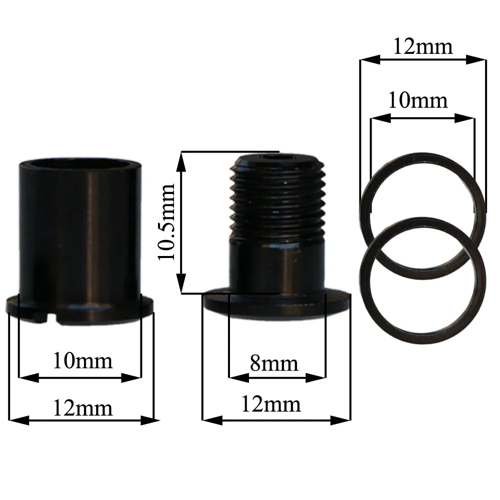 5pc MTB mountain bike folding bike refitting carbon fiber crankset monoblock screw crank chain wheel fix disc bolt nut chainring