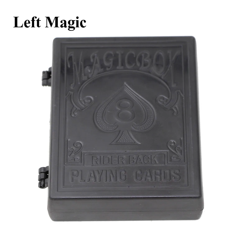 Surprise Restore Box Magic Tricks Black Plastic Box Broken Paper Card Case Close-Up Magic Tricks Props Toys For Children Adult