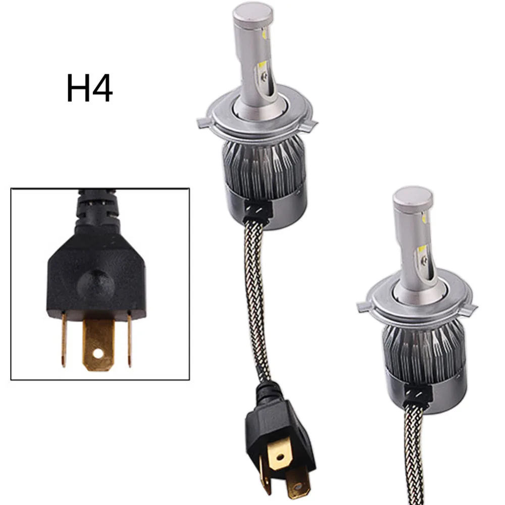 enjoydeal 2pc 360 degree LED Light Lamp Bulb Car Headlight Fog energy saving Auto Headlamp Super Bright COB Lamp Bulb Lighting