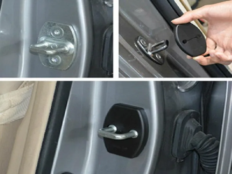 Car Door Lock Cover For Toyota Corolla Highlander RAV4 06-12 Crown Land Cruiser Proda Camry 2006-2011 M4 4pcs car styling