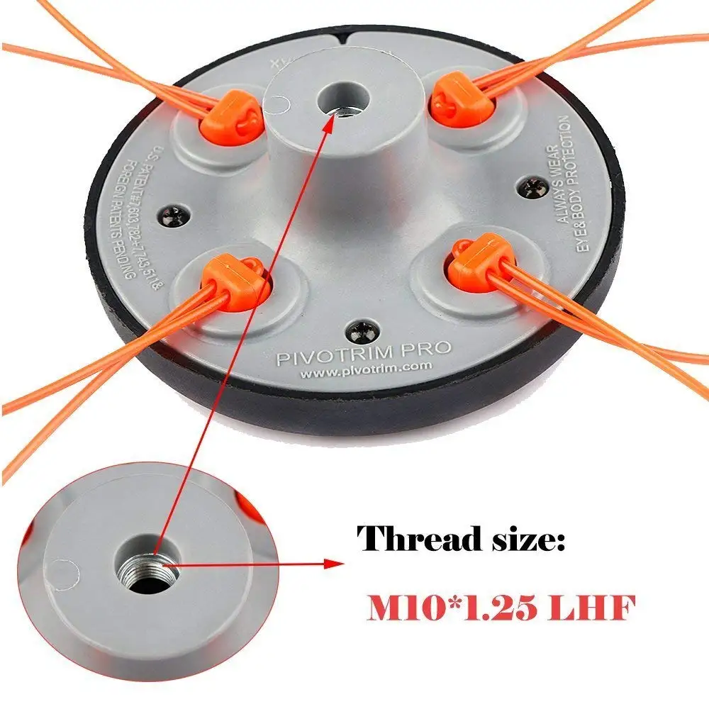 Universal String Trimmer Kopf Fit Pivotrim 55-491 M10x 1,25 LHF Brushcutter Strimmer Ersatz Teile