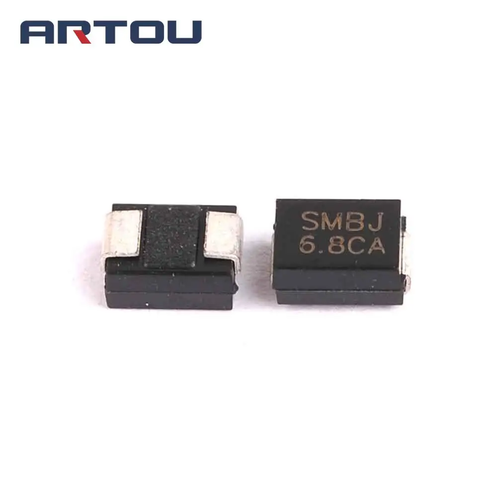 50PCS SMBJ6.8CA P6KE6.8 6.8V Bidirectional TVS Transient Diode