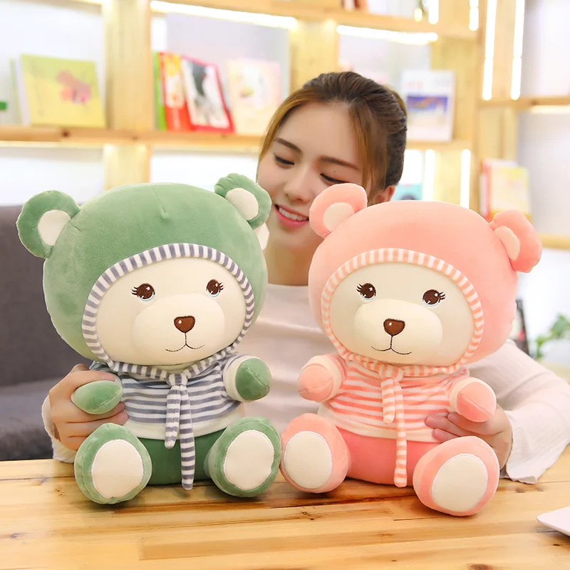 

Soft PP Cotton Stuffed Bear With Hat And Coat Toy Cute Toys Creative Boys&Girls Bears Plush Doll Girlfriend Presents 2 Size