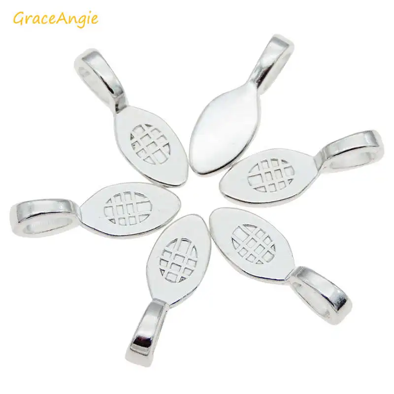 GraceAngie 10-20pcs Alloy Glue On Bail Charms Small Spade Pendant Finding for Bracelet Necklace Making 25*9mm