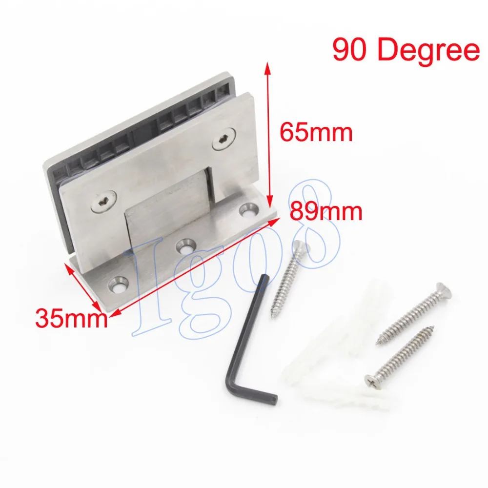 

90 Degree 202 Stainless Steel Bathroom Glass Clamp