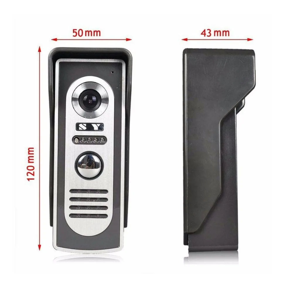 SYSD 7 Inch Wired Video Doorbell Intercom Door Phone System Weatherproof Night Vision Camera Home Security