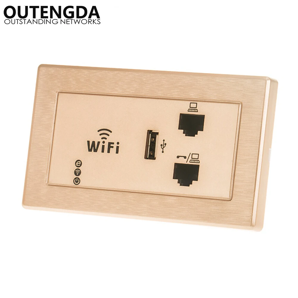 300Mbps 118 US-standard Wall Wireless AP for Hotel Domitory Office Rooms USB Charge Access Point Socket WiFi Extender Router