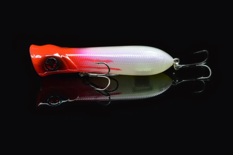 Señuelo Popper artificial japonés con bolas ruidosas