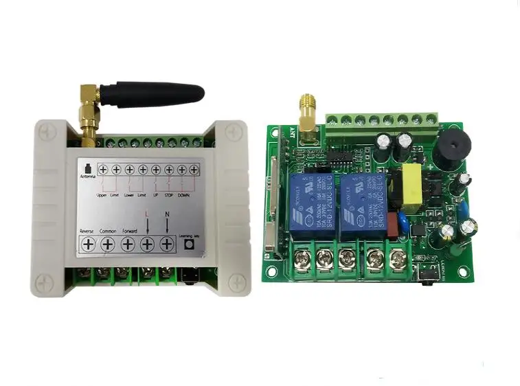 433mhz RF 220V elektryczne drzwi/kurtyna/okiennice limitu bezprzewodowy zdalnie sterowany radiowy przełącznik do przodu i do tyłu silniki