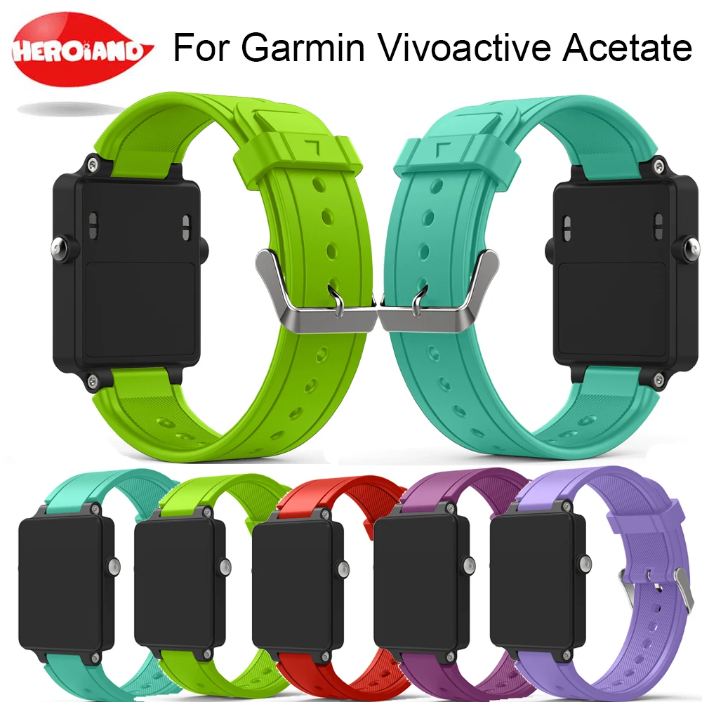 Nueva pulsera de repuesto, pulsera de silicona, Correa de Reloj para Garmin Vivoactive, correas de Reloj deportivo de acetato, Correa Reloj