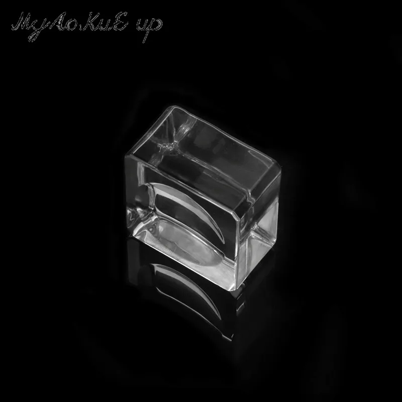 Platz Kristall Glas Dichtung Falsche Wimpern Ständer Kleber Pad Kleber Halter Wimpern Kleber Palette Paste Kleber Pad Make-Up-Tool – Detail 9