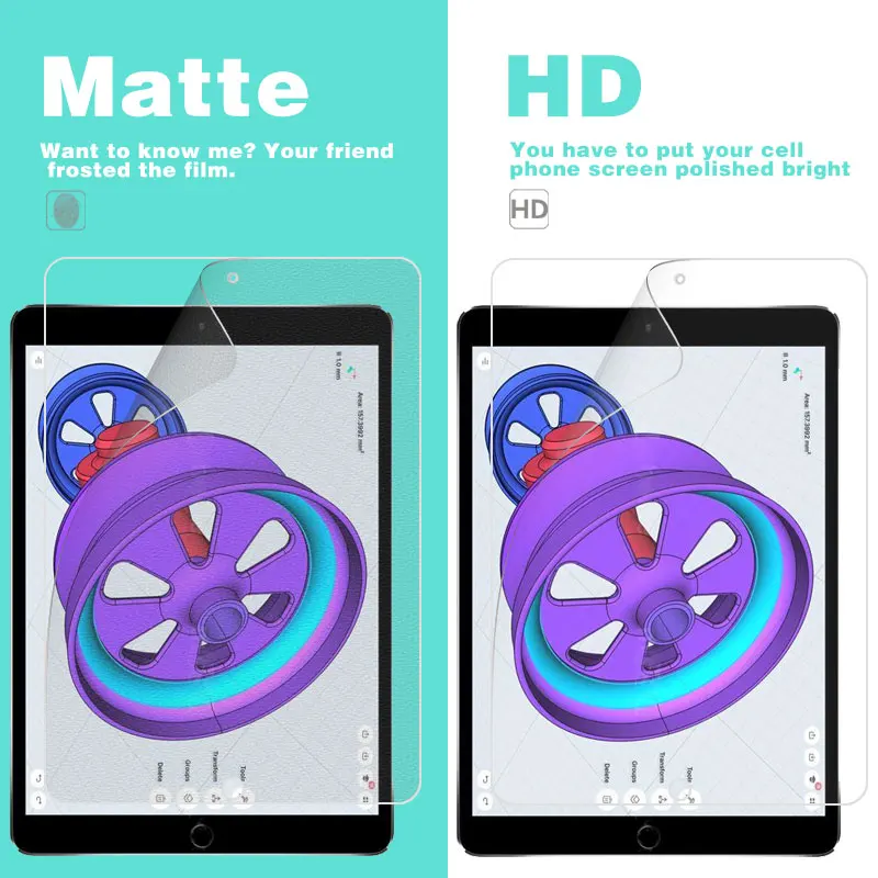 Anti-Scratches HD Clear Glossy Film For APPLE Iphone Ipad Pro A1652 12.9 in Matte Film Anti-Glare Cover With Cleaning Tools