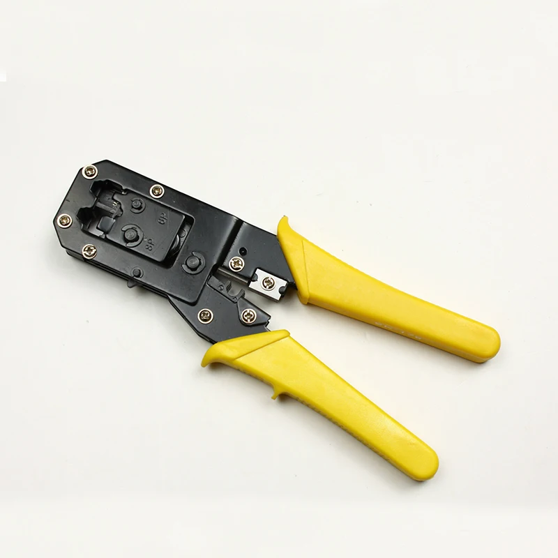 

6P 8P Portable Ethernet Network Wire Cable Crimpers Crimping Pliers Hand Tool Practical Cutting Stripper Yellow