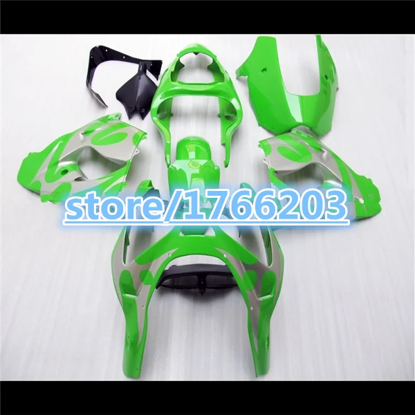 

HOT SALE Fairing for KAWASAKI Ninja ZX9R 00 01 ZX 9R 2000 2001 Green grey ZX-9R 2000-2001 00-01 9R 00 01 ABS Fairings Ning