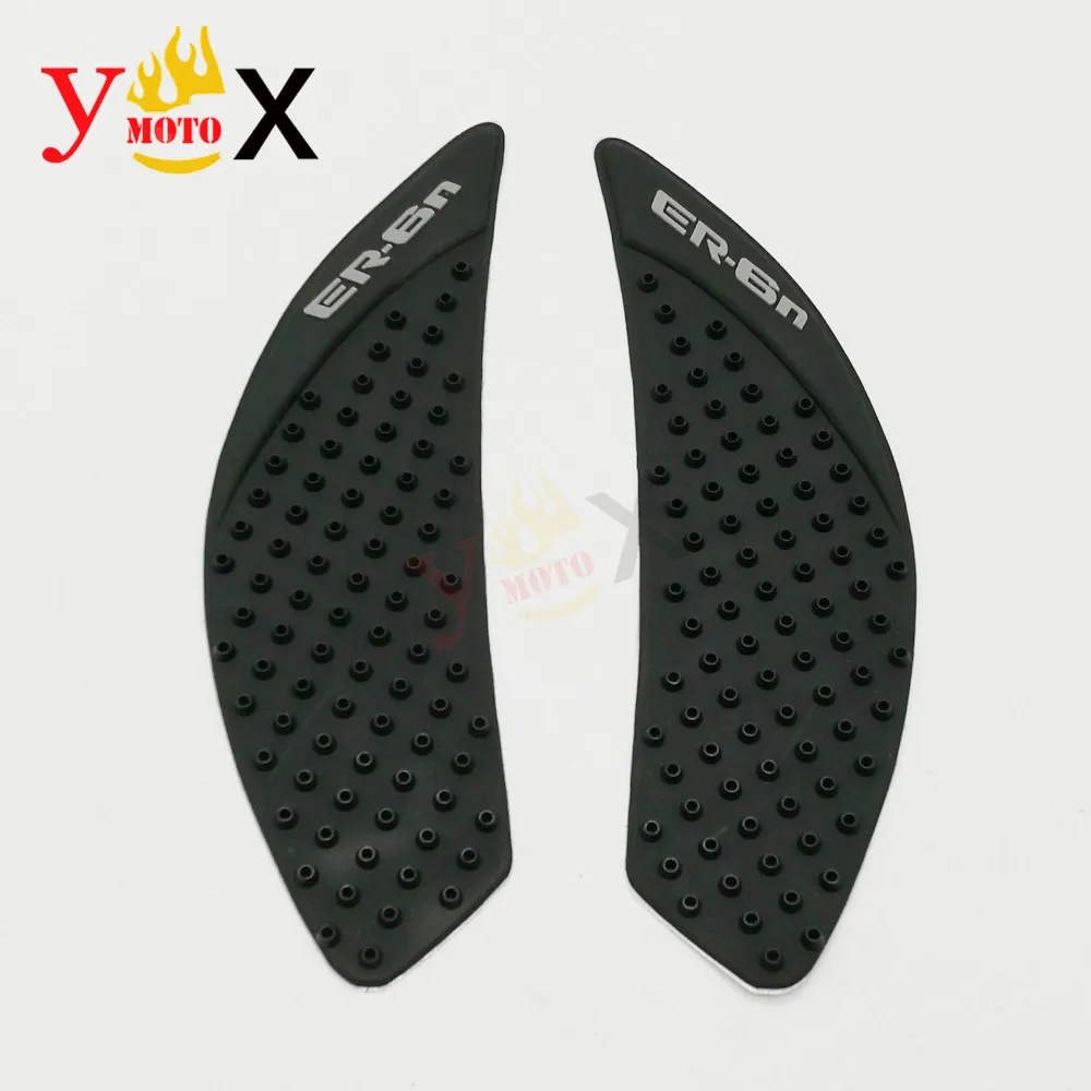 Motorcycle Rubber Fuel Gas Tank Sticker Anti Slip Knee Grip Traction Pad For Kawasaki ER6N ER-6N 2006 2007 2008 2009-2015 10