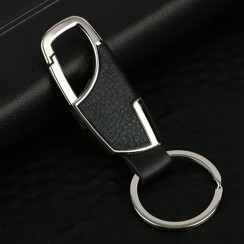 Automotive Accessories Men Leather Key Chain Metal Car Key Ring Keys Holder Waist Hanged Key Rings Leather Keyrings Keychain