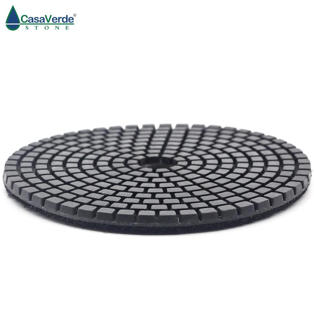 2pcs/set 4 inch 100mm Black Buff Pads Resin Bond For Granite Marble Ceramic Stone Polishing