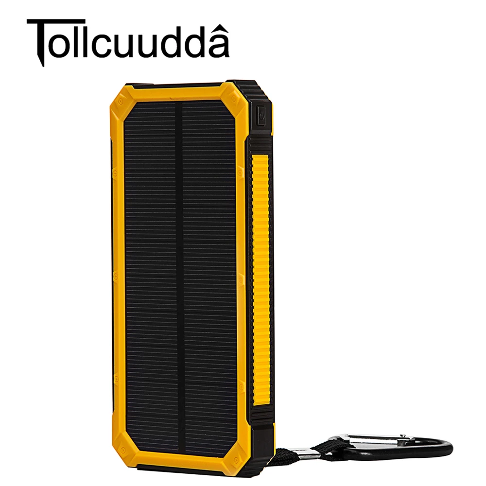 Tollcuudda 10000mah Solar Poverbank For Xiaomi Iphone LG Phone Power Bank Charger Battery Portable Mobile Pover Bank Powerbank