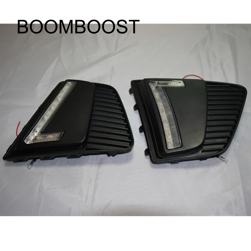 

BOOMBOOST Super Bright 2pcs LED DRL Daytime Running Light Fog Lamps for H/yundai I30 2013-2015 Car-Styling