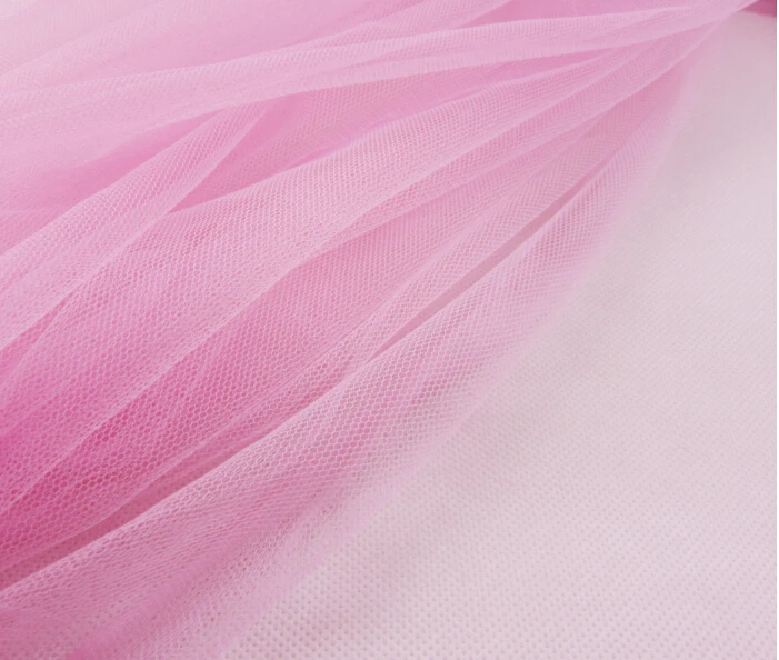 

5 meters 155cm 61"width little hard pink mesh fabric girl princess skirt dress clothes materials LX51