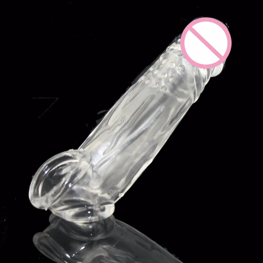Enlarge Penis Sleeves Bold Delay Condom For Men Lasting Cock Ring Sex Toys For Man Adult Reusable Impotence Extend sizeDildo view 4