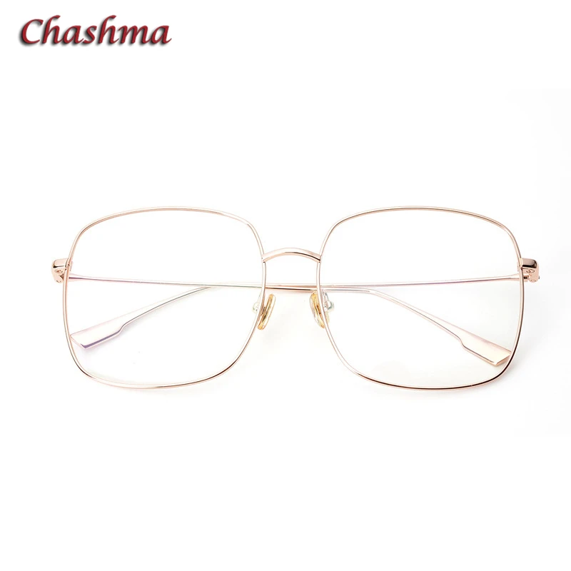 Large Circle Titanium Frame Women Eyeglasses Oversize Glasses Frame for Men Fashion Korea Designer Light Optical Spectacles Gold